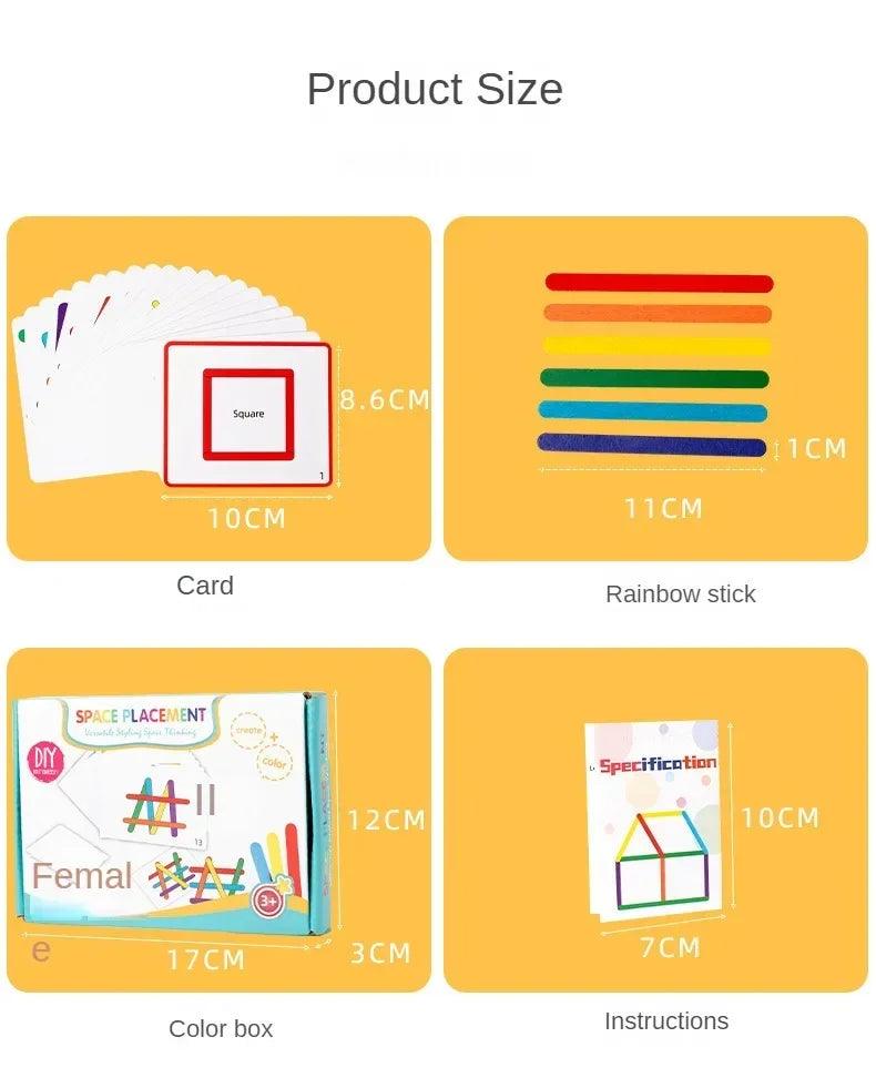 Creative Shape Builder ‚DIY Wooden Stick Puzzle - Little Explorers