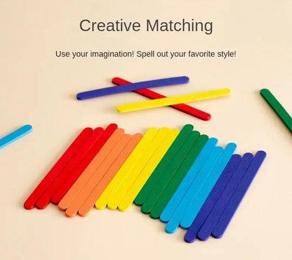 Creative Shape Builder ‚DIY Wooden Stick Puzzle - Little Explorers