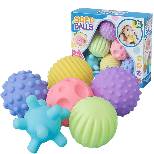 Multi-Texture Baby Sensory Balls (Set of 6) - Little Explorers