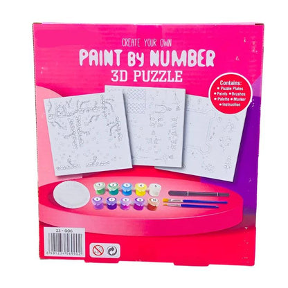 3D Paint by Number Castle Puzzle - DIY Craft Kit - Little Explorers