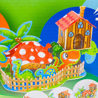 3D Paint by Number Animal Puzzle - DIY Craft Kit - Little Explorers