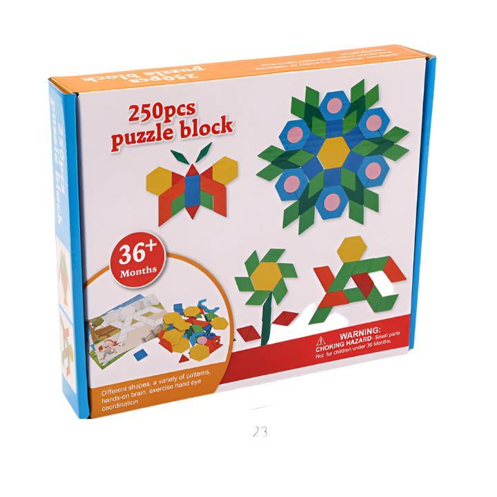 Colorful Geometric Puzzle Blocks - Little Explorers
