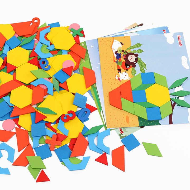 Colorful Geometric Puzzle Blocks - Little Explorers