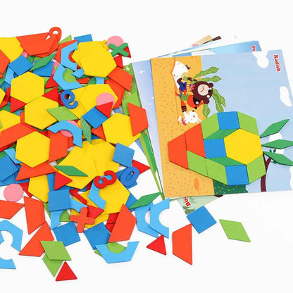 Colorful Geometric Puzzle Blocks - Little Explorers