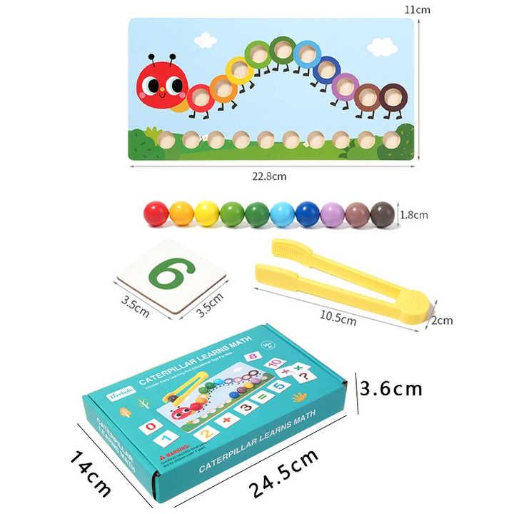 Wooden Caterpillar Math Puzzle - Little Explorers