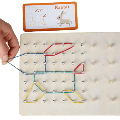 Multifunctional Wooden Geometry Nail Board - Little Explorers